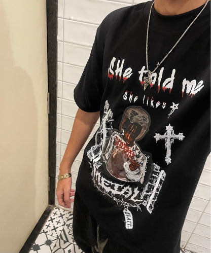 Playboi Carti - She told me She likes Metal - Oversized T-Shirt